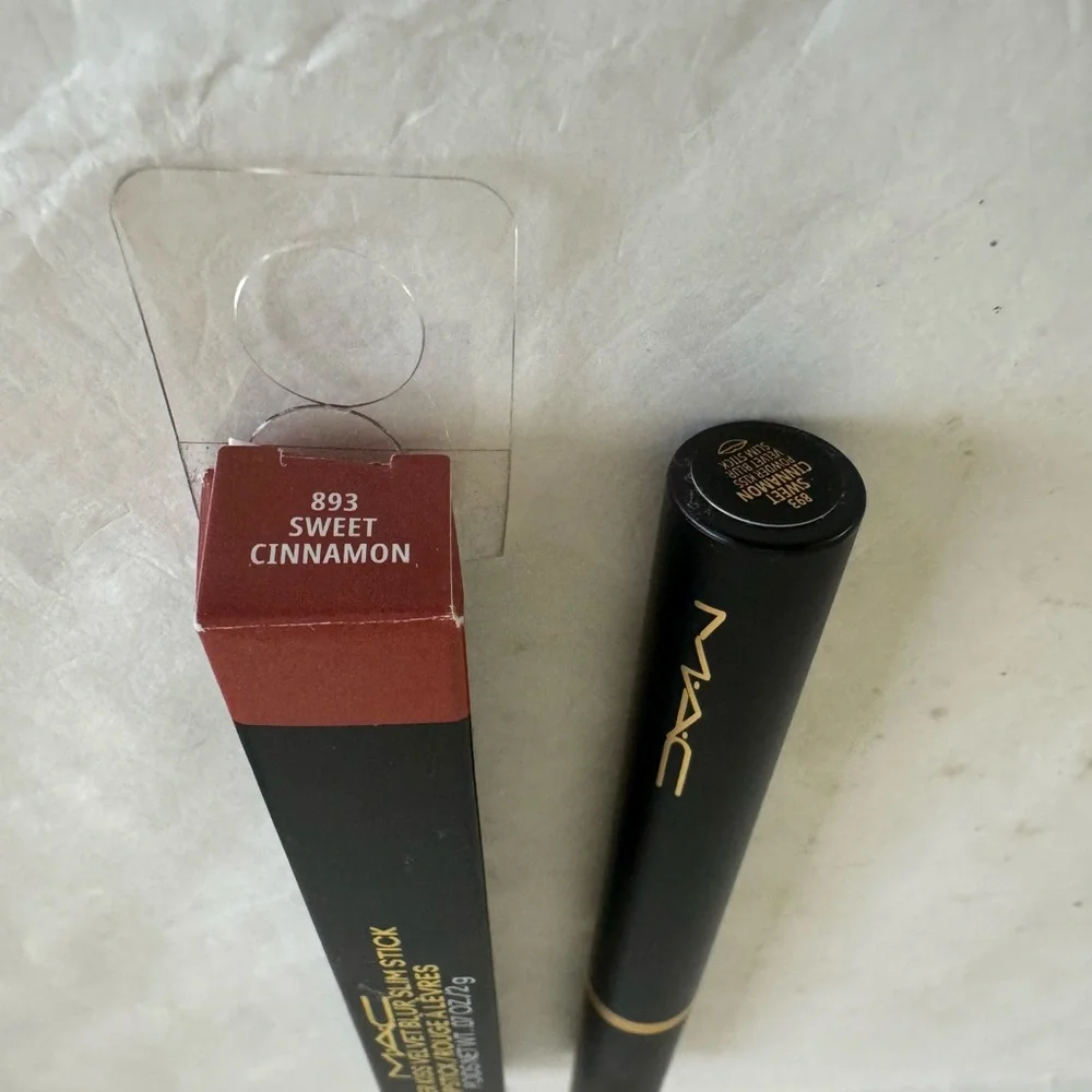 MAC Powder Kiss Velvet Blur Slim Stick Lipstick 893 Sweet Cinnamon NIB $28